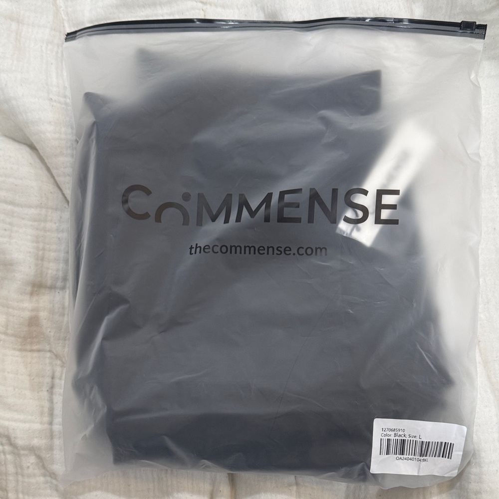 Commense Black Asymmetric Wide-Leg Pant Set - Picture 4 of 5